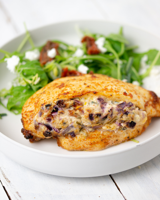 Poularde farcie, foie gras, noisettes, herbes